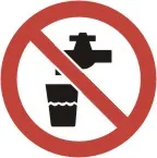 P 558 — PROHIBITION PICTOGRAM - DO NOT DRINK